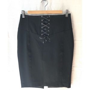 Express Lace Up Pencil Skirt